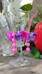 עגילי ורוד סגול