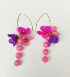 עגילי ורוד סגול