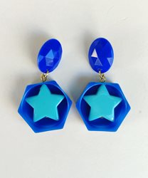 עגילי כוכב כחול