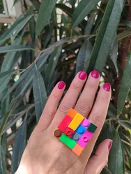 טבעת לגו צבעונית